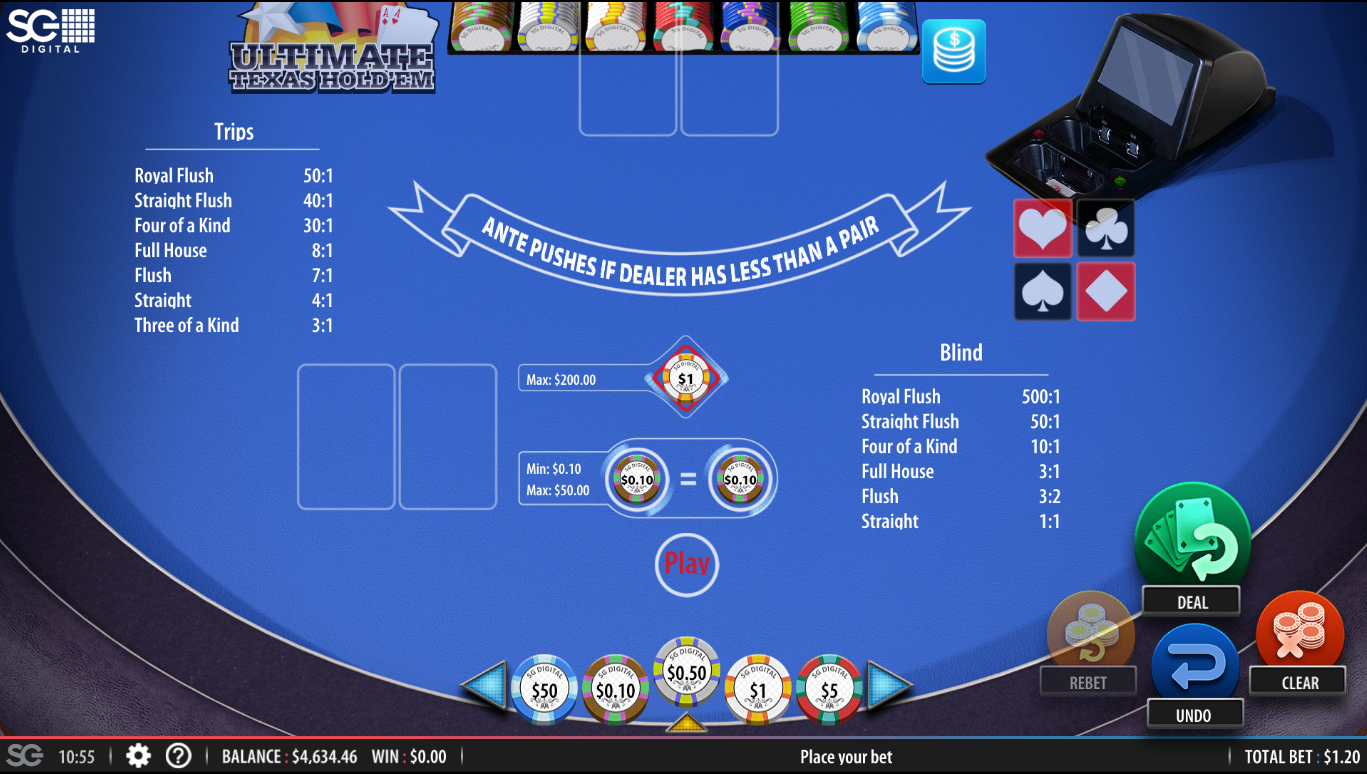 Ultimate Texas Holdem Casino Table Game Atlantic Lottery